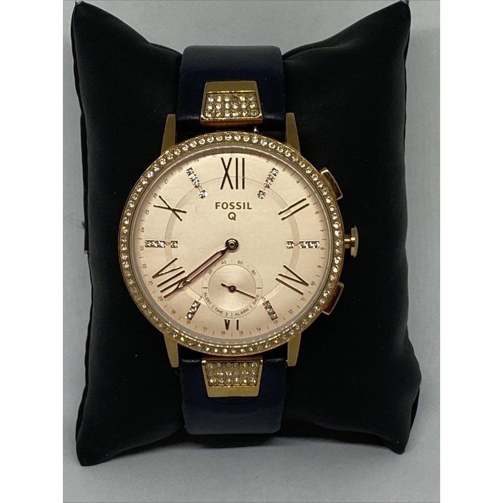 Fossil FTW1106 Womens Black Leather Analog Dial Ge